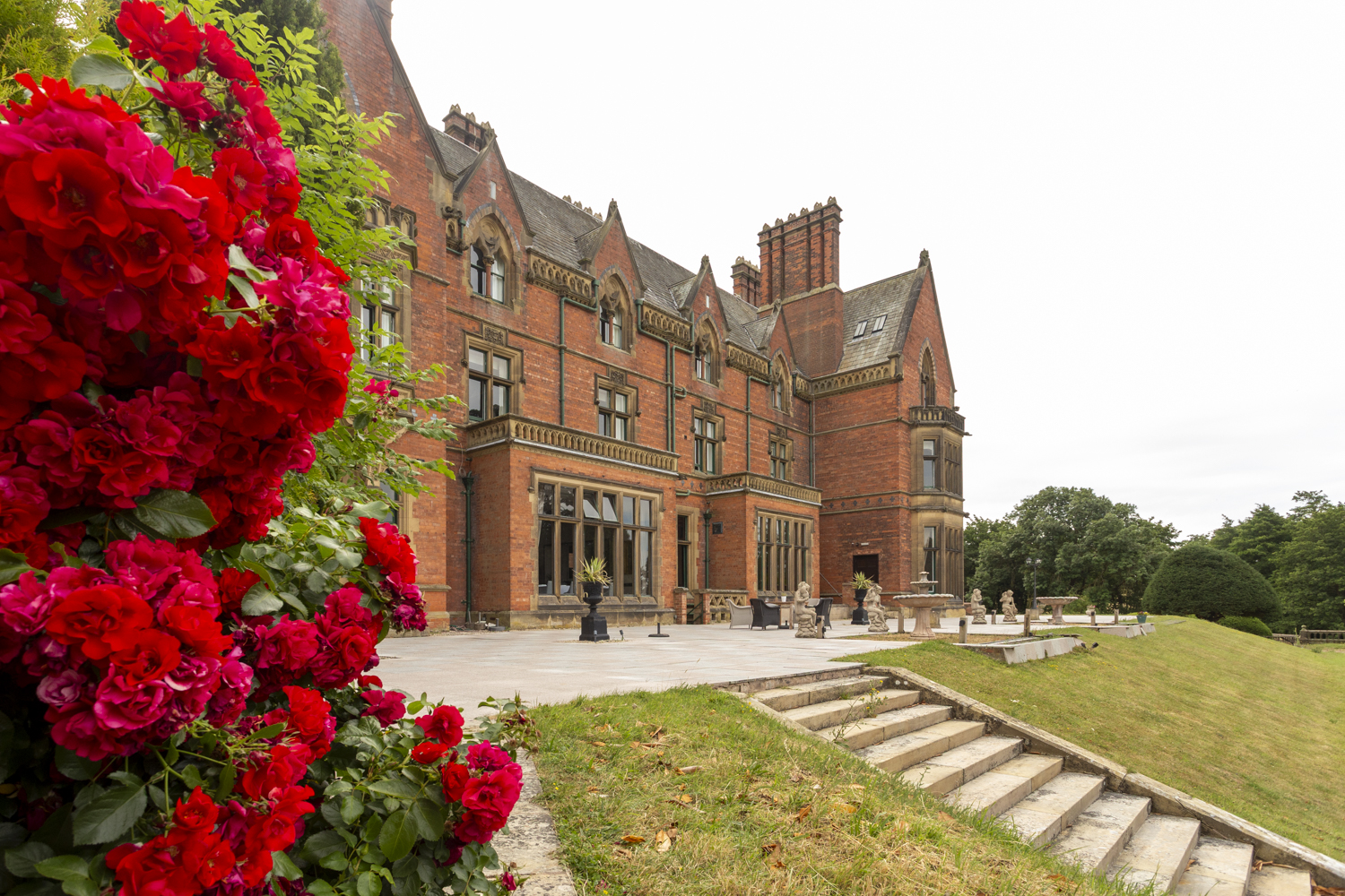 Wedding ceremony at Wroxall Abbey chapel